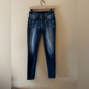 Buckle Dark Blue Skinny Jeans